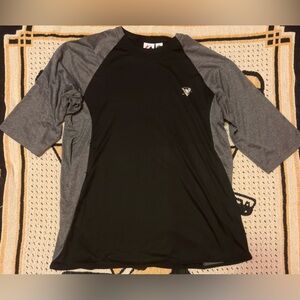 NHL X MAJESTIC PITTSBURGH PENGUINS Black/Grey 3/4 Sleeve Breathable Shirt Sz.XL